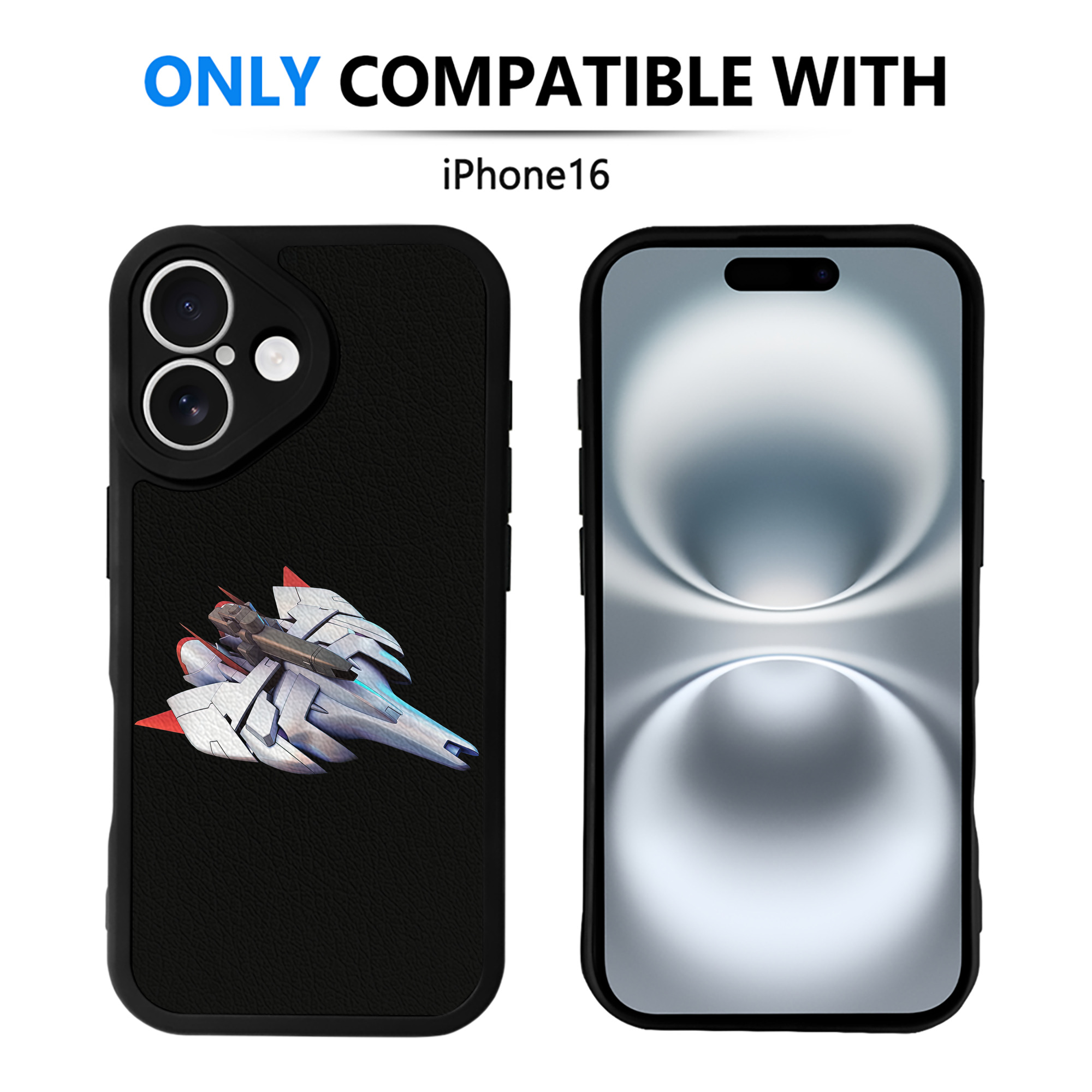 （画像用） 機動戦士ガンダム Mobile Suit Gundam 【iPhone 16シリーズ対応】シリコンスマホケース（レザー調） 材質：シリコン